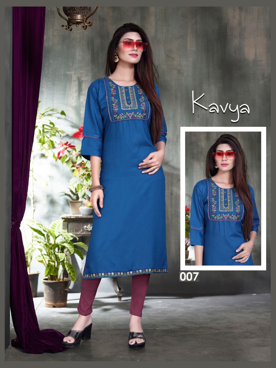 Aagya Kavya Regular Wear Rayon Designer Fancy Kurti Collection